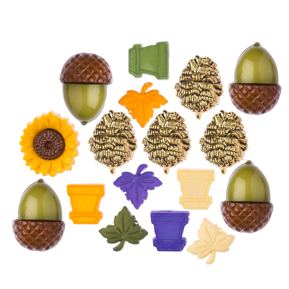 Buttons & Galore Sonbahar Temalı Dekoratif Düğme - 4617